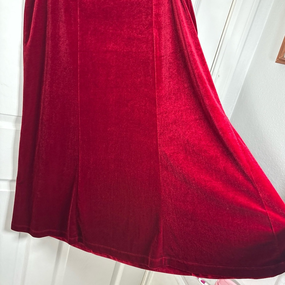 NWT White Stag Velvet Maxi Skirt Women’s XL Red Grunge Dark Romantic Whimsygoth - Picture 5 of 12